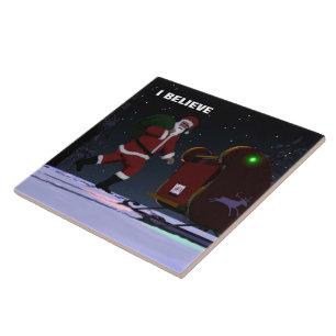 Santa Claus, geloof ik Tegeltje
