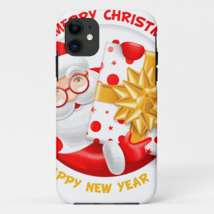Santa Claus gelukkig nieuwjaar Case-Mate iPhone Case