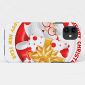 Santa Claus gelukkig nieuwjaar Case-Mate iPhone Case (Achterkant (horizontaal))