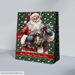 Santa Claus gepersonaliseerde cadeautas, vakantie Medium Cadeauzakje