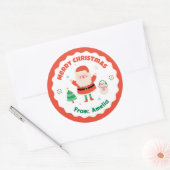 Santa Claus Gepersonaliseerde Kerst stickers (Envelop)