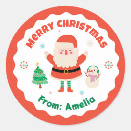 Santa Claus Gepersonaliseerde Kerst stickers