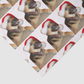 Santa Claus German Shepherd Tissuepapier (Detail)
