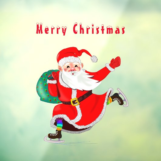 Santa Claus - Geschenken voor iedereen - Vrolijk k Raamsticker (Vel 3)