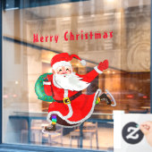 Santa Claus - Geschenken voor iedereen - Vrolijk k Raamsticker (Cafe Raam)