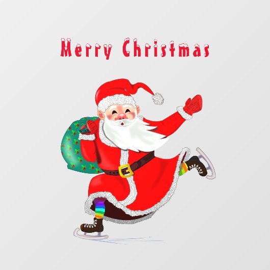 Santa Claus - Geschenken voor iedereen - Vrolijk k Raamsticker (Vel)