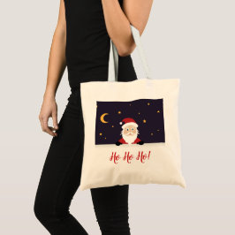 Santa Claus gezegde Ho ho ho op de kerstavond Tote Bag
