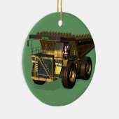 Santa Claus Giant Dump Truck Driver Keramisch Ornament (Rechts)