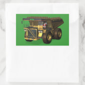 Santa Claus Giant Dump Truck Driver Rechthoekige Sticker (Tas)