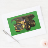 Santa Claus Giant Dump Truck Driver Rechthoekige Sticker (Envelop)