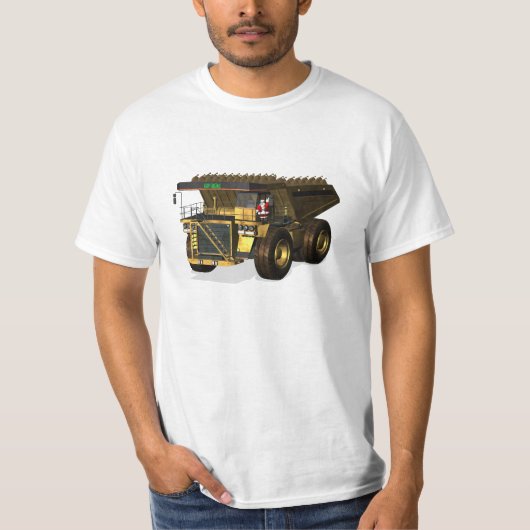 Santa Claus Giant Dump Truck Driver T-shirt (Voorkant)