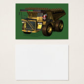 Santa Claus Giant Dump Truck Driver Visitekaartje (Voorkant /achterkant)