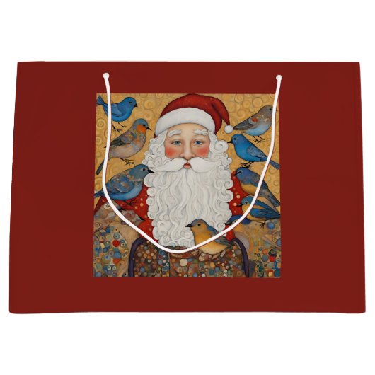  Santa Claus Gift Bag Groot Cadeauzakje (Voorkant)