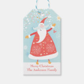 Santa Claus Gift Label Cadeaulabel (Voorkant)