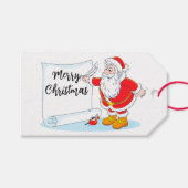 Santa Claus Gift Labels Cadeaulabel (Voorkant (Horizontaal))