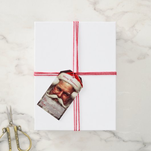 Santa Claus Gift Labels Cadeaulabel (Met Touw)
