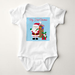 Santa Claus Gift w Childs Name First Kerstmis Romper