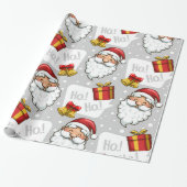 Santa Claus Gift Wrap | kerstpapier Cadeaupapier (Uitgerold)