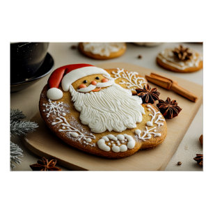 Santa Claus Gingerbread Man Perfect Poster