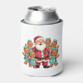 Santa Claus Gingerbread Nursing Squad Blikjeskoeler (Blikje Voorkant)