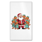 Santa Claus Gingerbread Nursing Squad Magnetisch Visitekaartje (Voorkant Verticaal)