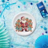 Santa Claus Gingerbread Nursing Squad Papieren Bordje (Feest)