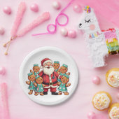 Santa Claus Gingerbread Nursing Squad Papieren Bordje (Feest)