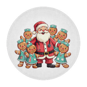 Santa Claus Gingerbread Nursing Squad Snijplank