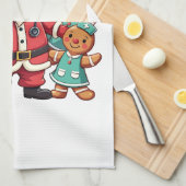 Santa Claus Gingerbread Nursing Squad Theedoek (Quarter Fold)