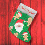 Santa Claus gingerbrood, schattig Kleine Kerstsok<br><div class="desc">Santa Claus en ontbijtkoek,  speciaal voor kerststaart</div>