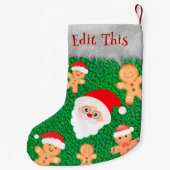 Santa Claus gingerbrood, schattig Kleine Kerstsok (Achterkant)