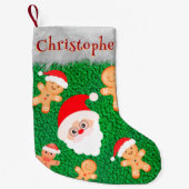 Santa Claus gingerbrood, schattig Kleine Kerstsok (Voorkant)