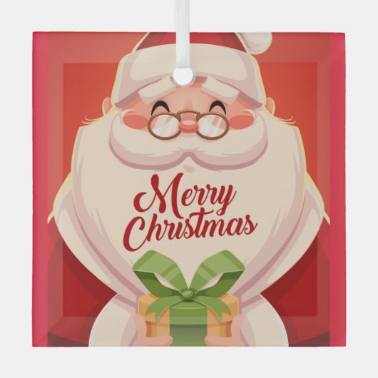 Santa Claus Glas Ornament (Voorkant)