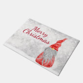 Santa Claus Gnome op Snowy Field Deurmat (Schuin)