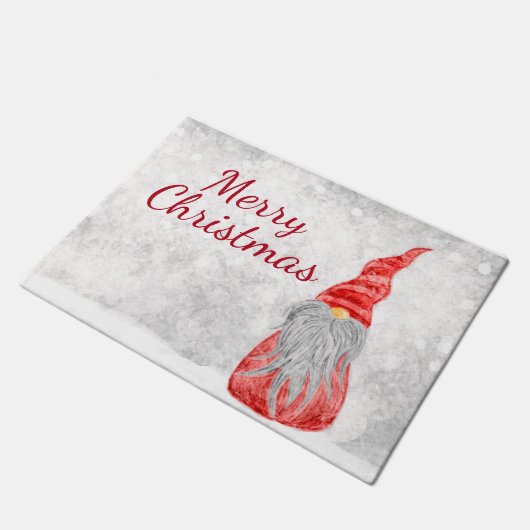 Santa Claus Gnome op Snowy Field Deurmat (Schuin)