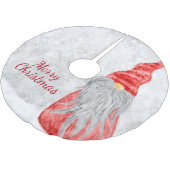 Santa Claus Gnome op Snowy Field Kerstboom Rok (Gekanteld)