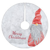 Santa Claus Gnome op Snowy Field Kerstboom Rok (Voorkant)