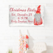 Santa Claus Gnome op Snowy Field  Spandoek (Insitu)