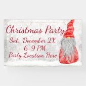 Santa Claus Gnome op Snowy Field  Spandoek (Horizontaal)