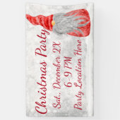 Santa Claus Gnome op Snowy Field  Spandoek (Verticaal)