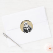  Santa Claus Gold Ronde Sticker (Envelop)