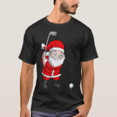 Santa Claus Golf Christmas Golfer Golfing  T-shirt (Voorkant)