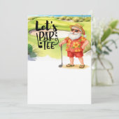 Santa Claus golf met kerstcadeau voor Golfer Kaart (Staand voorkant)