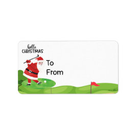 Santa Claus golf met kerstvakantie Funny golf Etiket