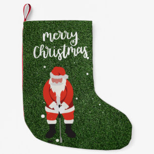 Santa Claus golf op kerstcadeau voor golfer Kleine Kerstsok