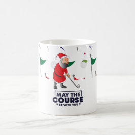 Santa Claus Golfer in de kerst van mei de cursus Koffiemok