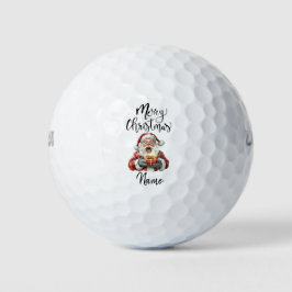 Santa Claus golfing with Christmas Gift for Golfer Golfballen