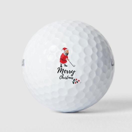 Santa Claus golft op kerstfeestdag Golfballen (Voorkant)