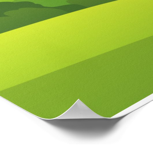 Santa Claus golft op kerstfeestdag Poster (Hoek)