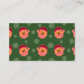 Santa Claus Green Visitekaartje (Achterkant)